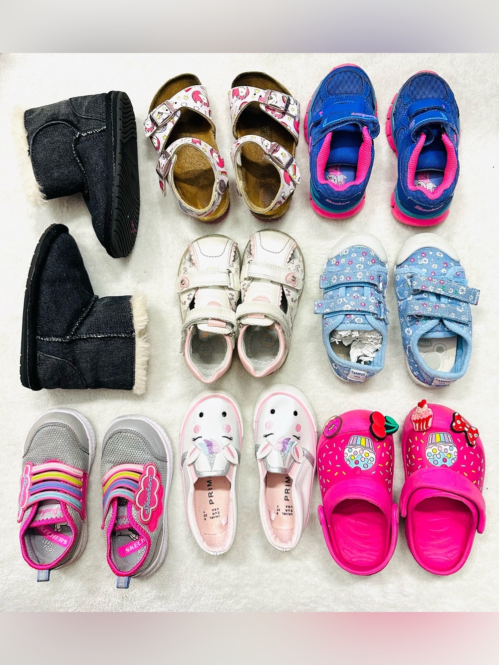 Huge lot Girls Shoes, Sneakers Size 6 SKECHERS,BIRKENSTOCK,EMU,Crocs Excellent
